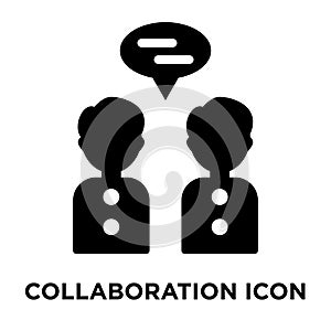 Collaboration iconÃÂ  vector isolated on white background, logo c photo